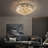 11-Lights Modern Round Chrome Suction Top Crystal Light, 23.6 Inches in Diameter, Height Adjustable