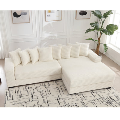Zinia Upholstered 111'' Sofa & Chaise