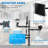 Mount-It Black Multi Screen Desktop Mount for Screens Holds up to 44 Lb. lbs