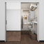 Porte coulissante - Porte de placard coulissante moderne en aluminium avec miroir pleine grandeur, poignée et quincaillerie-114606176-114606177-114606182
