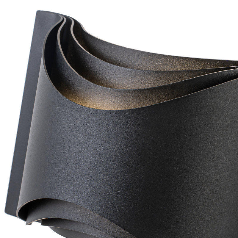 10-in Black Dimmable LED Wall Sconce, Black