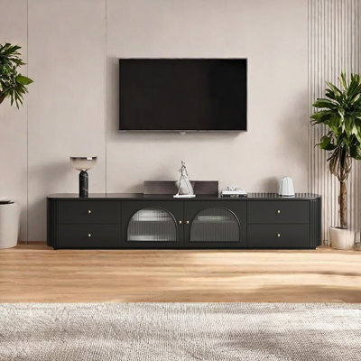 French Retro Style Wood TV Stand