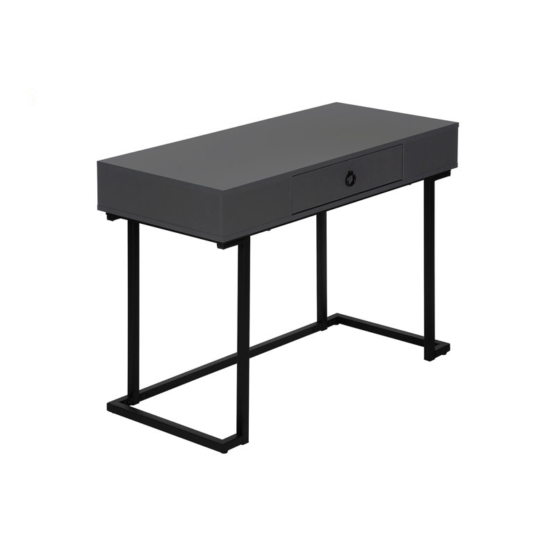 Bureau d'ordinateur, bureau personnel, ordinateur portable, tiroirs de rangement, L 42 po, travail, stratifié, métal, contemporain, moderne
