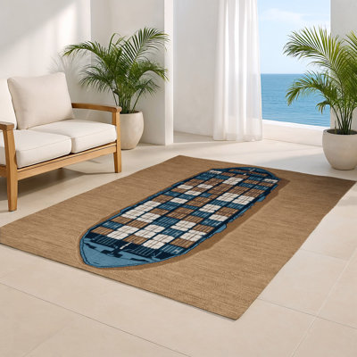 Tapis intérieur et extérieur brun Transport