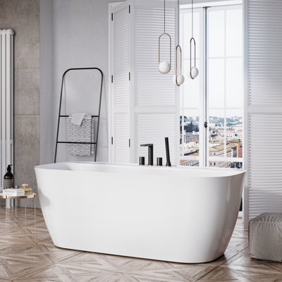 Tyne 1600mm x 160mm Soaking Acrylic Bathtub