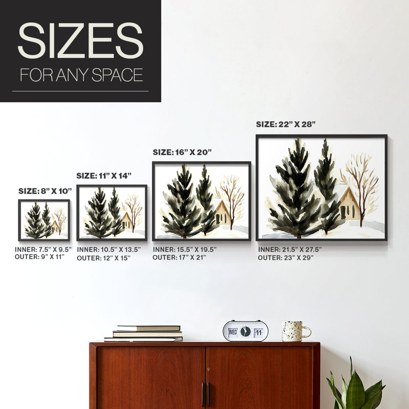 Chirstmas Art-CXX -Framed Print - Restickable, H 11 po x l 14 po, Noir, noir, noir, noir