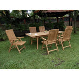 Harlow Outdoor 11 - Piece Teak Dining Set