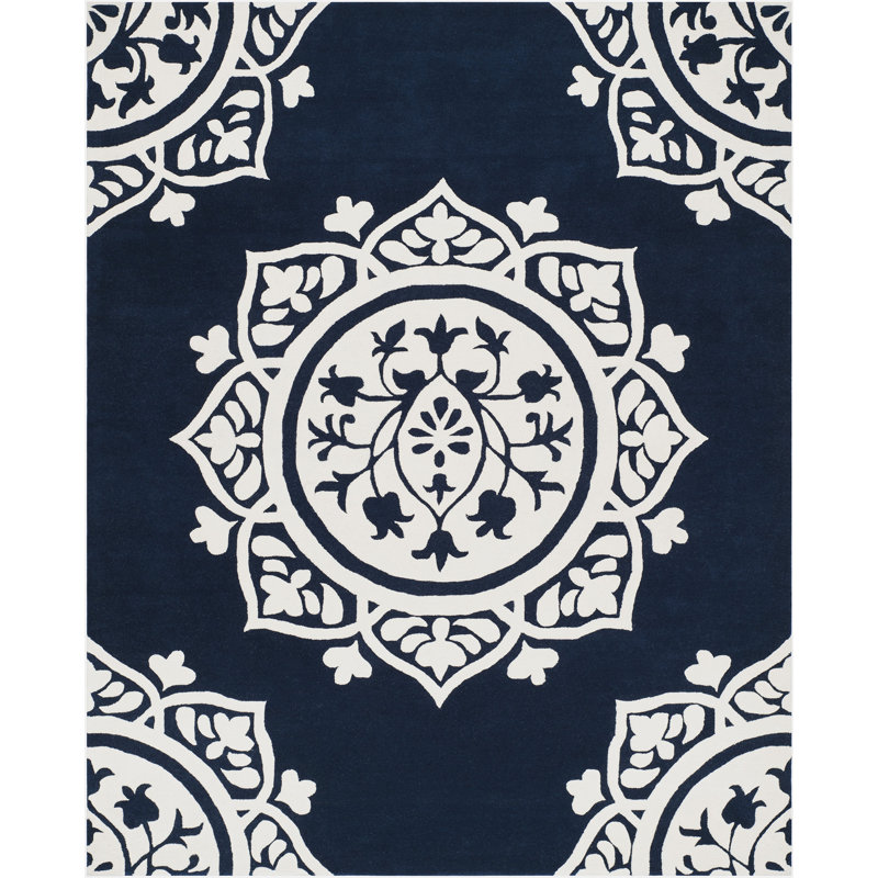 Rudra Hand Tufted Wool Floral Rug, Rectangle 8' x 10'
