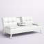 Canapé-lit simple en similicuir de 66 po avec rangement Maggie-873136355