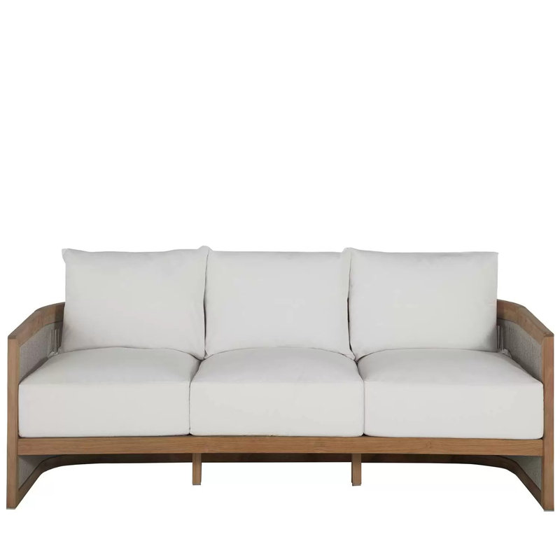 Avalon Teak Rope Outdoor Sofa - Natural, Yes, Bali Pearl