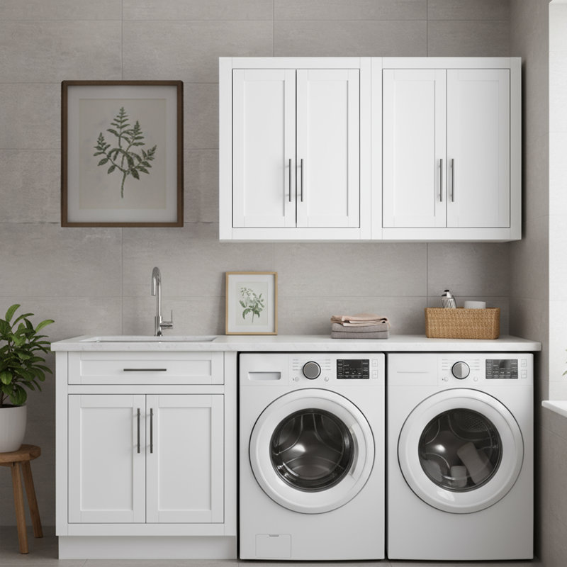 Savannah 2pc Wall Storage Cabinet White