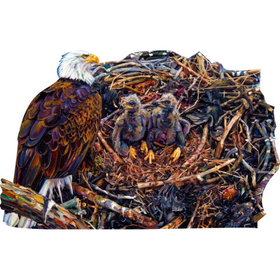SP13742 Jackie Bald Eagle and Eaglets Nest Cardboard Cutout Standee Standup