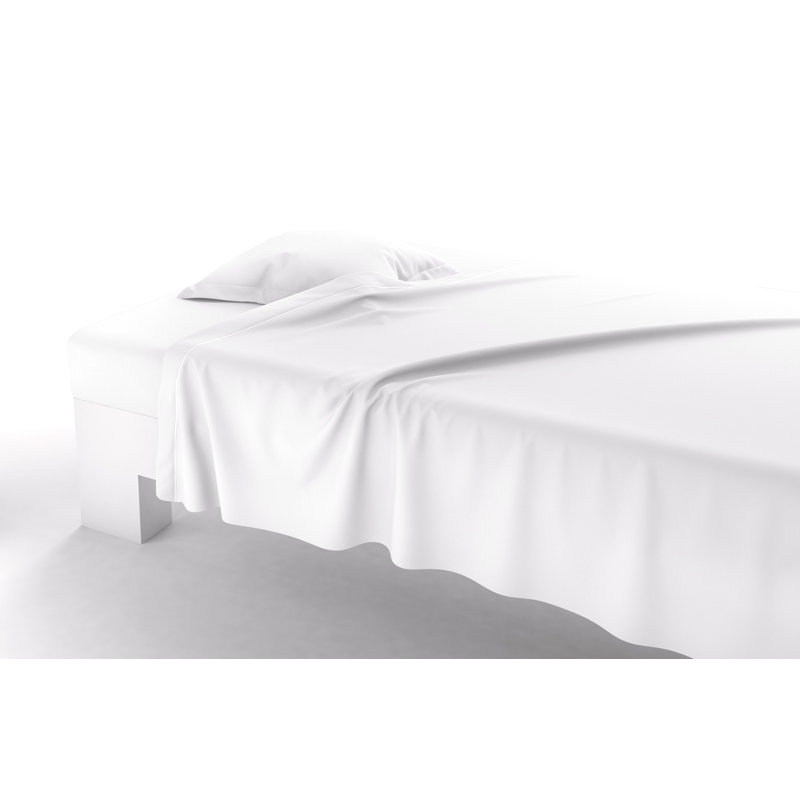 Vexin Percale Flat Sheet, Queen, White