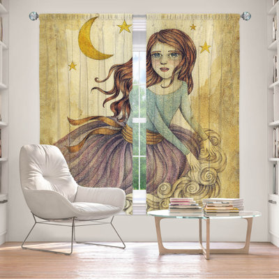 Paire de rideaux occultant et isolant avec passe-tringle Delaughter