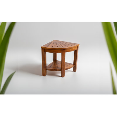 Daigan 15.5'' W Teak Corner Shower Bench