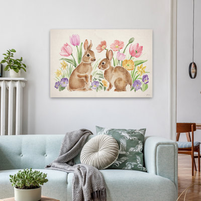 «Spring Spirit I» - Art animalier en fleurs en brun