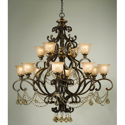 Tusten 12 - Light Dimmable Classic / Traditional Chandelier