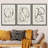 " Modern Duotone Geometric Spiral Ring Circle Collage 3 Piece Framed Wall Art. " 3 - Pieces-119018139-71199586