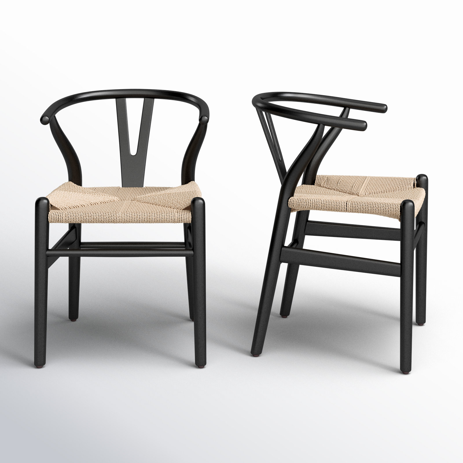 Margo Dining Armchair, Black/Beige