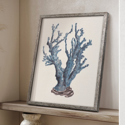 Indigo Reef I Framed Print - Solid Wood