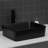 19"x15" Black Ceramic Rectangular Bathroom Sink