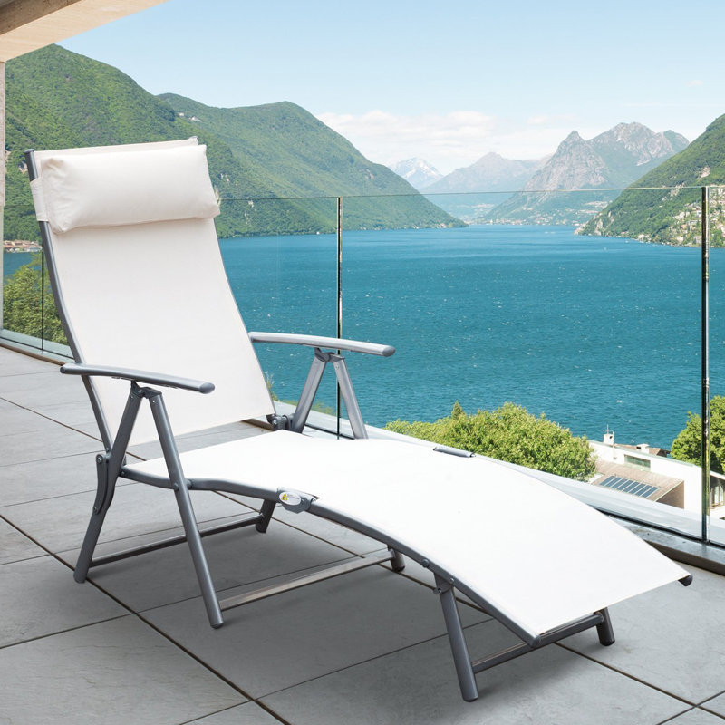 137cm Long Reclining Single Chaise, Cream