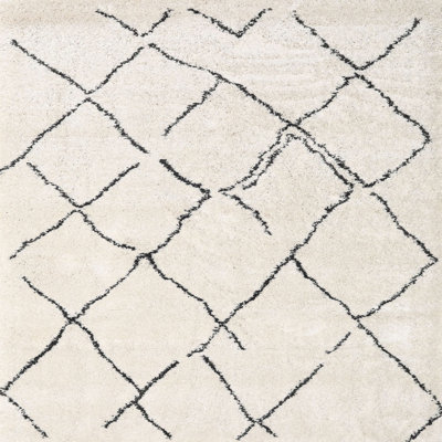 Tapis contemporain blanc / noir