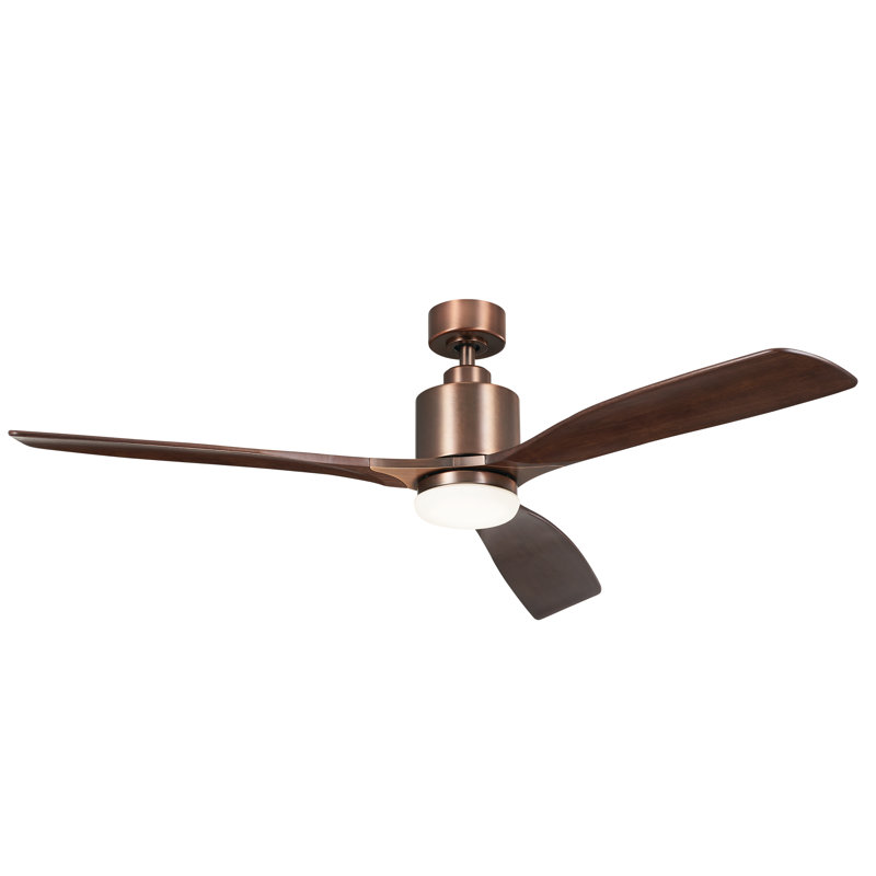 Ridley 60'' Ceiling Fan with LED Lights, Oil Brushed Bronze/Dark Brown