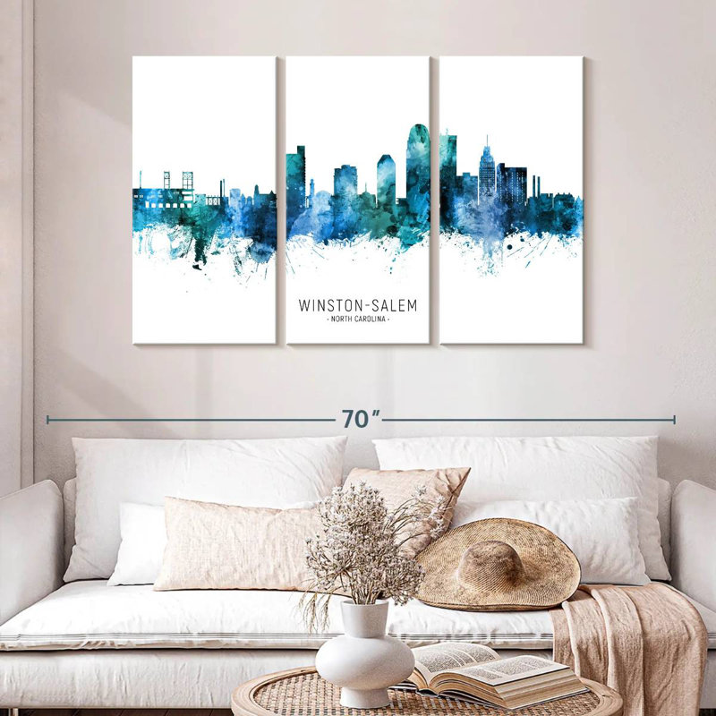 Winston-Salem NC Skyline I, H 32 po x l 50 po