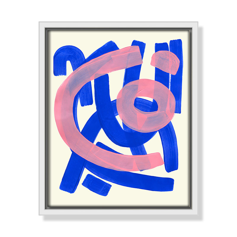 Impression Funky Beat par Haniff, Framed Canvas, L 9,5 po x H 11,5 po, Flotteur blanc