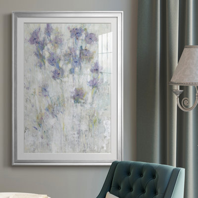 Lavande, Fresque florale I, reproduction encadrée de qualité supérieure - prête à être accrochée