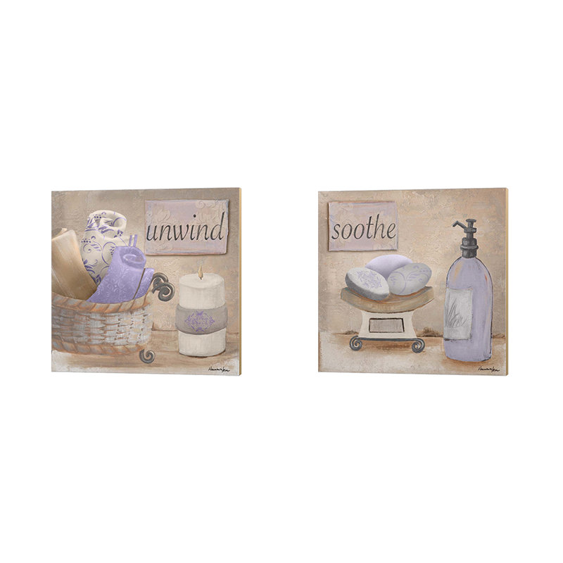 «Lavender Bath» par Hakimipour - Ritter, art sur toile (ensemble de 2)