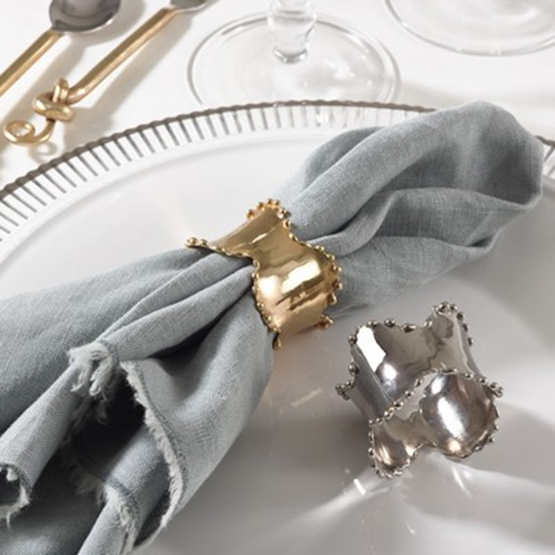 Brass Napkin Ring, Silver