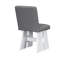 Ensemble de table de salle à manger moderne 7 pièces avec 6 chaises rembourrées, gris foncé et blanc-1373074160-1373074163-1373074164