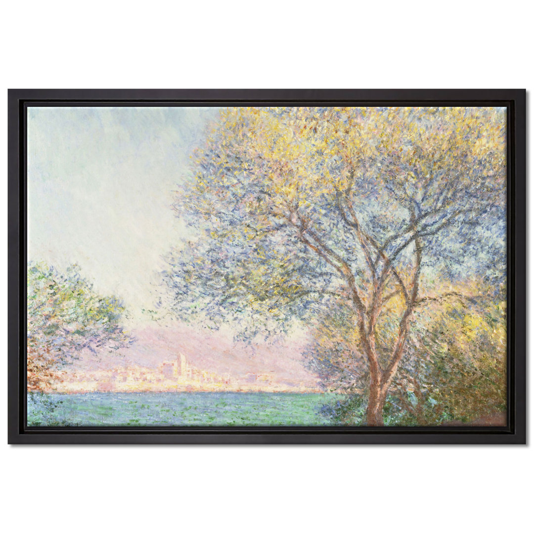 Gerahmter Kunstdruck Leinwandbild Antibes, Blick vom Salis Garten von Claude Monet