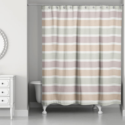 Rideau de douche simple rayé Ambriz