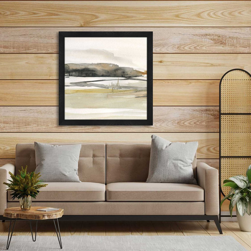 Turnwood Clearing par Susan Jill - Peinture, L 37,5 po x H 37,5 po, Cadre noir