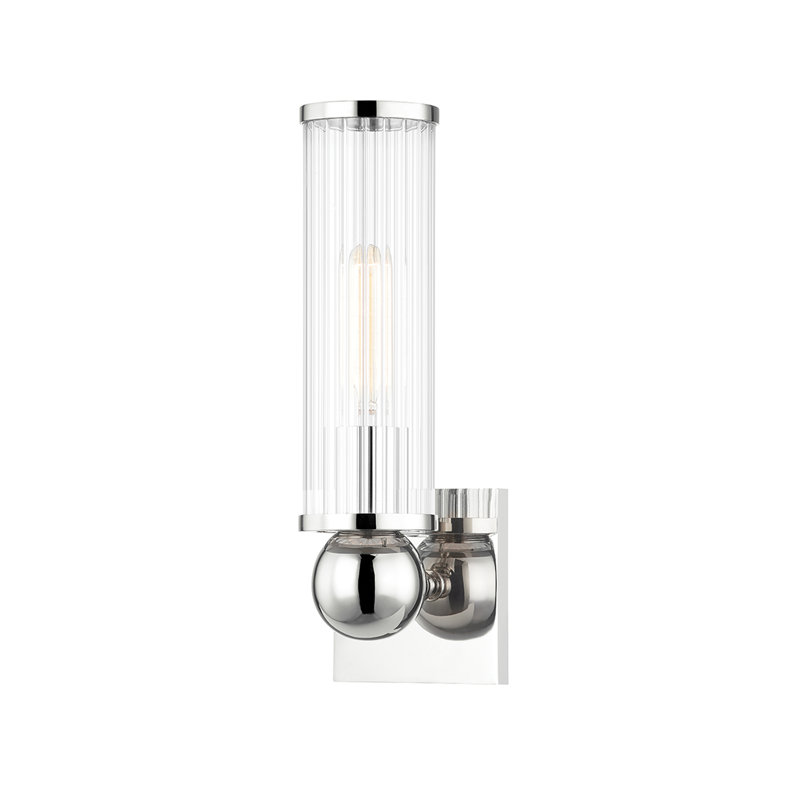 Malone 1 Light Wall Sconce, Polished Nickel