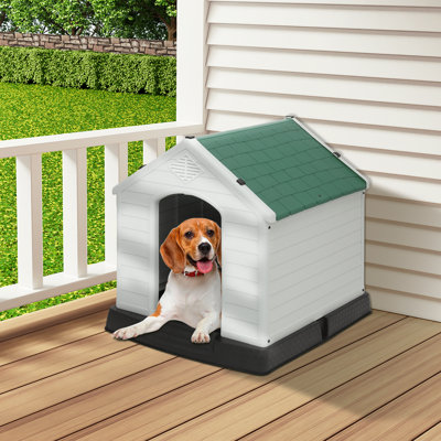 Deshondra Waterproof Plastic Dog Shelter with Animal Shelter