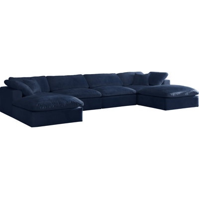 Millersburg Velvet U-Shaped Sectional Reversible