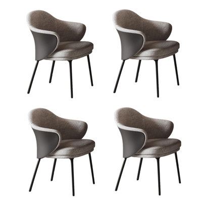 Modern Casual Sponge Armrest Dining Chairs by dujinlong home