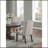 Traditional Formal 5Pc Dining Set Round Table 4X Side Chairs Pedestal Base Oak Finish Table Wingback Design Chair Upholstered Cushion Dining Room