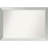 Brushed Sterling Silver Wood Bathroom Vanity Non-Beveled Wall Mirror-1871685476