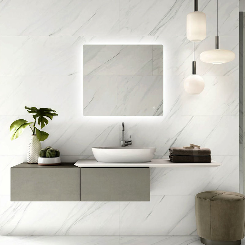 Applique murale rectangulaire pour salle de bain DEL Linea 36, H 35,4 po x l 51,2 po