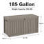 Boîte de rangement en résine 185 gallons-128773590
