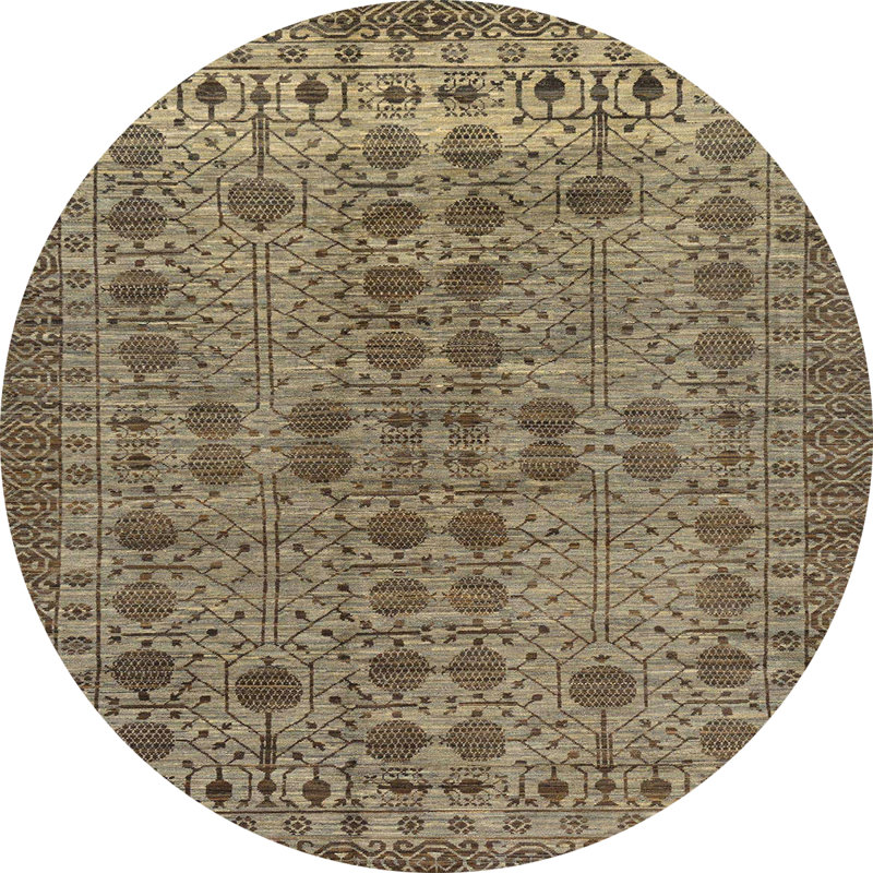 Tapis abstrait moderne 154, Rond 7 pi