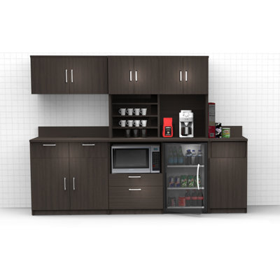 Buffet Sideboard Kitchen Break Room Lunch Coffee Kitchenette Cabinets 5 Pc Espresso – Factory Assembled (Furniture Items Purchase Only) -  Breaktime, 3026