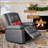 Electric Lift Chair Recliner with Massage and Heat, Remote Control and Side Pocket-870791837