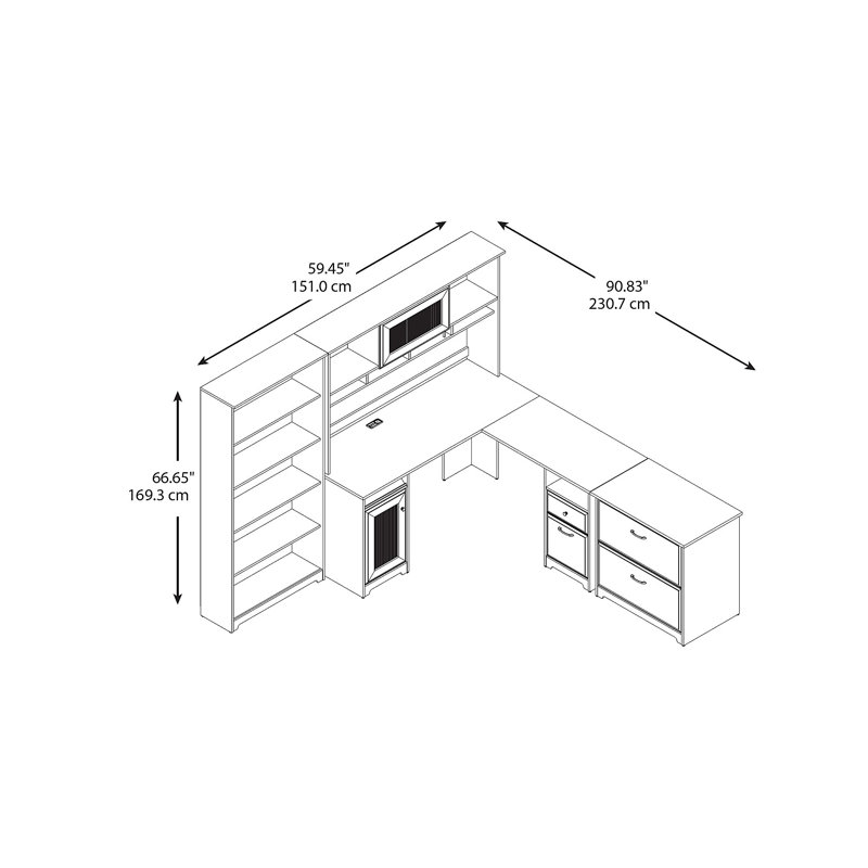 Suite de bureau en L 4 pièces Hillsdale