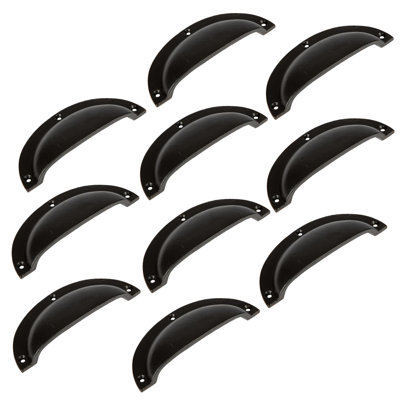 Hammer & Tongs - Curved Cabinet Cup Handle - W130mm x H50mm - Black